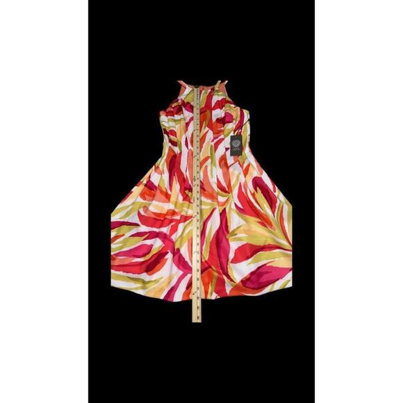 Vince Camuto Womens Above Knee Printed Workwear Halter Dress New Size 2 Floral - Picture 2 of 5